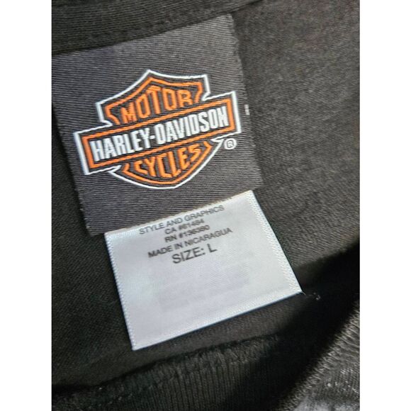 Harley Davidson Men's Tee Shirt SZ L Black - Picture 6 of 9